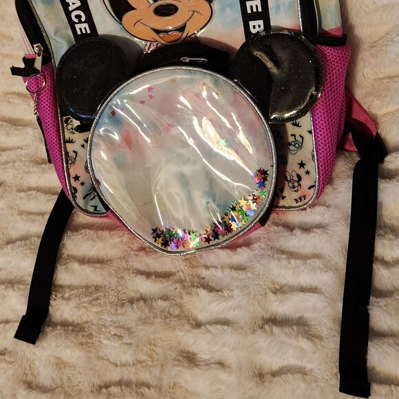 Disney Minnie Mouse Love Peace BFF Backpack With Lunchbox - Picture 4 of 16